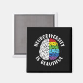 ADHD Autisme Bewustzijn Neurodiversiteit is mooi Magneet (Voorkant / Achterkant)
