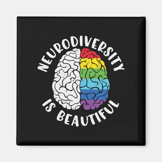 ADHD Autisme Bewustzijn Neurodiversiteit is mooi Magneet (Voorkant)