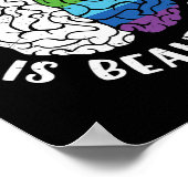 ADHD Autisme Bewustzijn Neurodiversiteit is mooi Poster (Hoek)