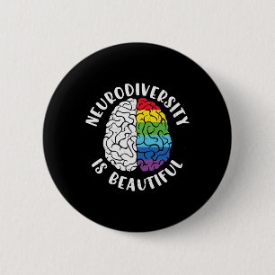 ADHD Autisme Bewustzijn Neurodiversiteit is mooi Ronde Button 5,7 Cm