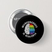 ADHD Autisme Bewustzijn Neurodiversiteit is mooi Ronde Button 5,7 Cm (Voorkant /achterkant)