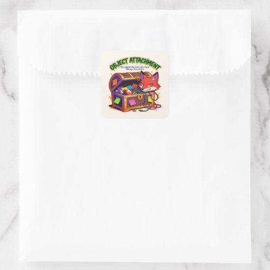 ADHD Autisme OCD Grappige Objectbinding Vierkante Sticker (Tas)