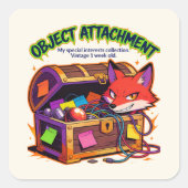 ADHD Autisme OCD Grappige Objectbinding Vierkante Sticker (Voorkant)