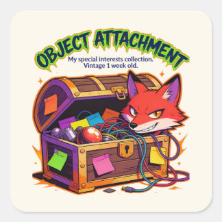 ADHD Autisme OCD Grappige Objectbinding Vierkante Sticker