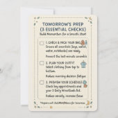 ADHD Avondroutine Checklist Eenvoudige Kalmeringsk Feestdagenkaart (Achterkant)