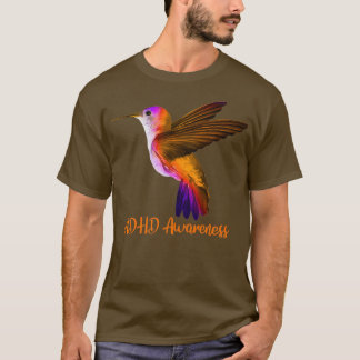 ADHD Awareness bird oranje lint T-shirt