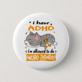 ADHD Awareness Month Ribbon Giften Ronde Button 5,7 Cm (Voorkant)