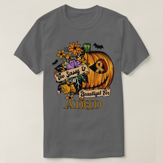 ADHD Awareness retro halloween enge pum T-shirt (Design voorkant)