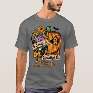 ADHD Awareness retro halloween enge pum T-shirt