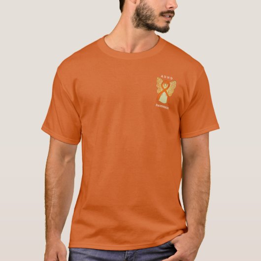 ADHD Awareness Ribbon Angel - Aangepaste Shirten T-shirt (Voorkant)