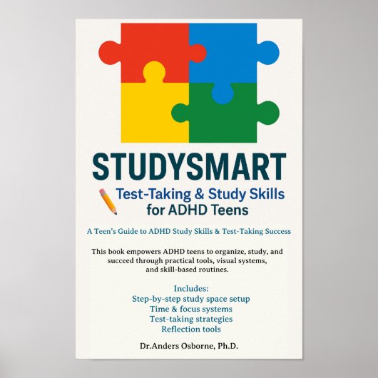adhd Back Cover  study Smart Poster (Voorkant)