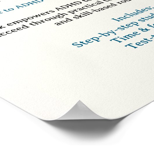 adhd Back Cover  study Smart Poster (Hoek)