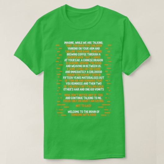 ADHD Bewustheid Neurologische diversiteit T-shirt (Design voorkant)