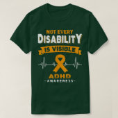 ADHD Bewustheid Niet Elke handicap is zichtbaar T-shirt (Design voorkant)