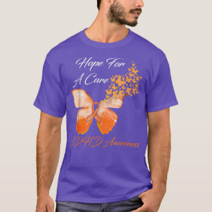 ADHD Bewustmakingshoop op een echte vlinder T-shirt