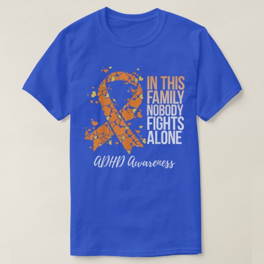 AdHD-bewustzijn bij gezinsondersteuning T-shirt (Design voorkant)