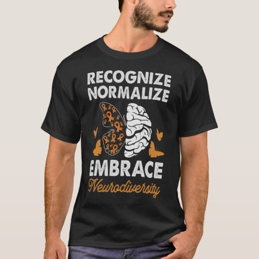 ADHD-bewustzijn herkent normaliseren omhelzing aut T-shirt (Voorkant)