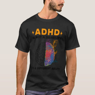 ADHD Bewustzijn Maand Proud ADHD Warrior ADHD Supp T-shirt