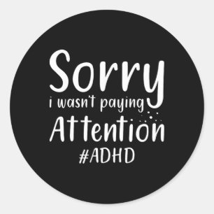 ADHD-bewustzijn Warrior-kleding Cadeaus Mannen Vro Ronde Sticker
