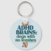 ADHD BRAINS (blauw) Sleutelhanger (Voorkant)