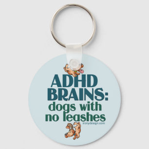 ADHD BRAINS (blauw) Sleutelhanger