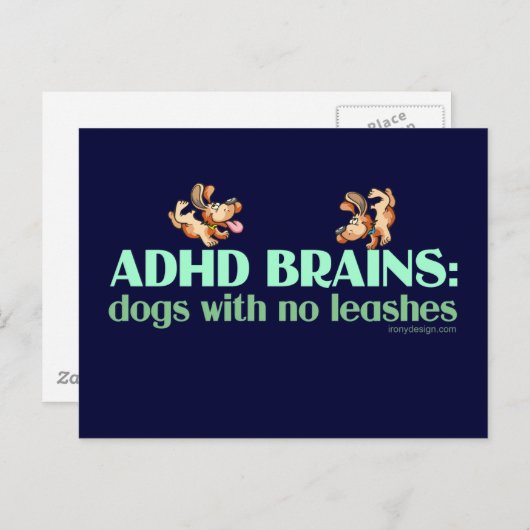 ADHD BRAINS BRIEFKAART (Voorkant / Achterkant)