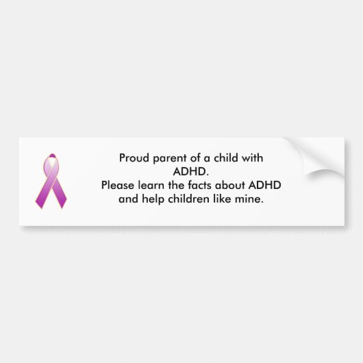 ADHD-Bumpersticker Bumpersticker (Voorkant)