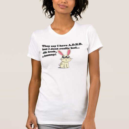 ADHD bunny T-shirt (Voorkant)