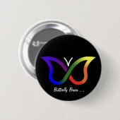 ADHD Butterfly Brain Neurodiversity Button Badge (Voorkant /achterkant)