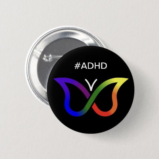 ADHD Butterfly Neurodiversity Button Badge (Voorkant /achterkant)
