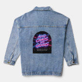 ADHD Chaos Into Genius Neon Motivational Quote  Denim Jacket (Achterkant)