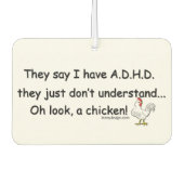 ADHD Chicken Humor Luchtverfrisser (Voorkant)