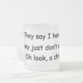 ADHD Chicken Humor Matglas Koffiemok (Voorkant links)