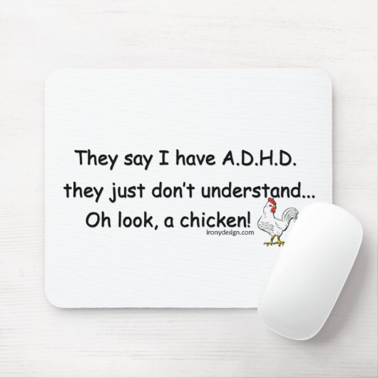 ADHD Chicken Humor Muismat (Met muis)