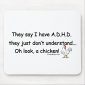 ADHD Chicken Humor Muismat (Voorkant)
