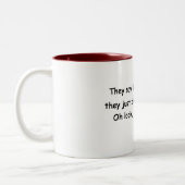 ADHD Chicken Humor Tweekleurige Koffiemok (Links)