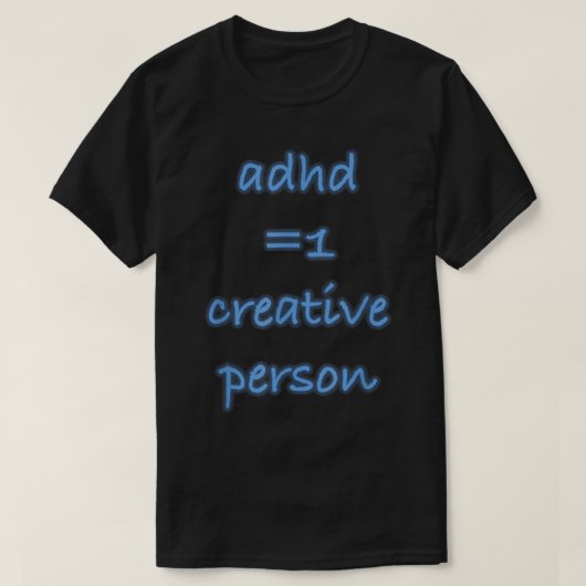 ADHD Creative Person draagt dit T-shirt (Design voorkant)