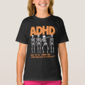 ADHD Dabbing Skeleton T-shirt (Voorkant)