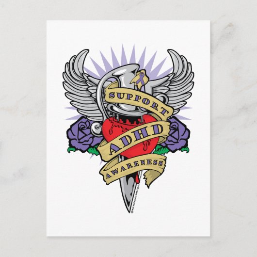 ADHD Dagger Briefkaart (Voorkant)