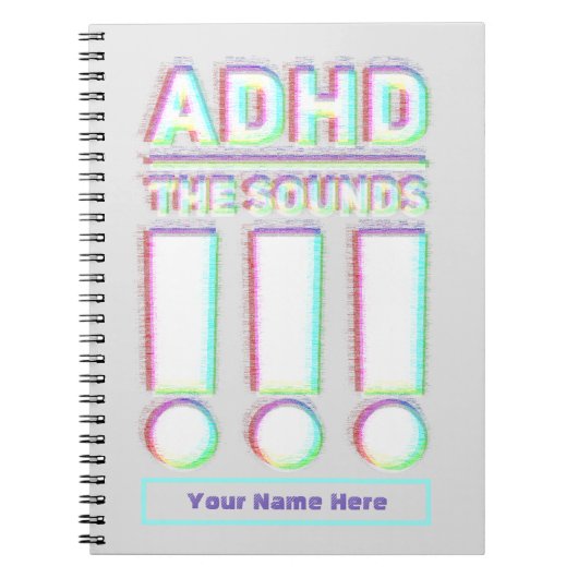 ADHD de geluiden!! Pastel kleuren Notitieboek (Voorkant)