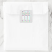ADHD de geluiden!! Pastel kleuren Vierkante Sticker (Tas)