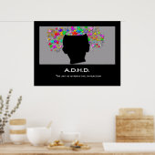 ADHD: de kunst van hyperactieve vervorming Poster (Keuken)
