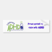 Adhd, de ouder van Proud van een kind met ADHD Bumpersticker (Voorkant)