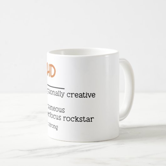 ADHD Definition Neurodiversity Awareness Koffiemok (Voorkant rechts)