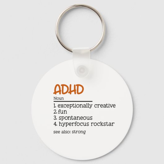 ADHD Definition Neurodiversity Awareness Sleutelhanger (Voorkant)