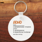 ADHD Definition Neurodiversity Awareness Sleutelhanger (Voorkant)