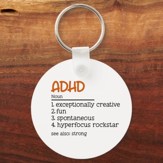 ADHD Definition Neurodiversity Awareness Sleutelhanger (Voorkant)