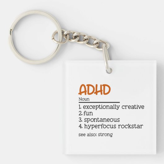 ADHD Definition Neurodiversity Awareness Sleutelhanger (voorkant)
