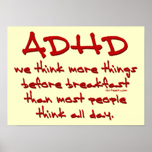ADHD denk meer na Poster