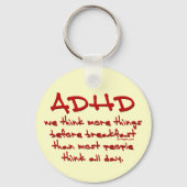 ADHD denk meer na Sleutelhanger (Voorkant)